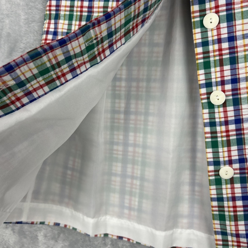 VTG Hingham‎ Square Skirt Full Button Pencil Plaid Lined Elastic Waist USA Made - Picture 4 of 10